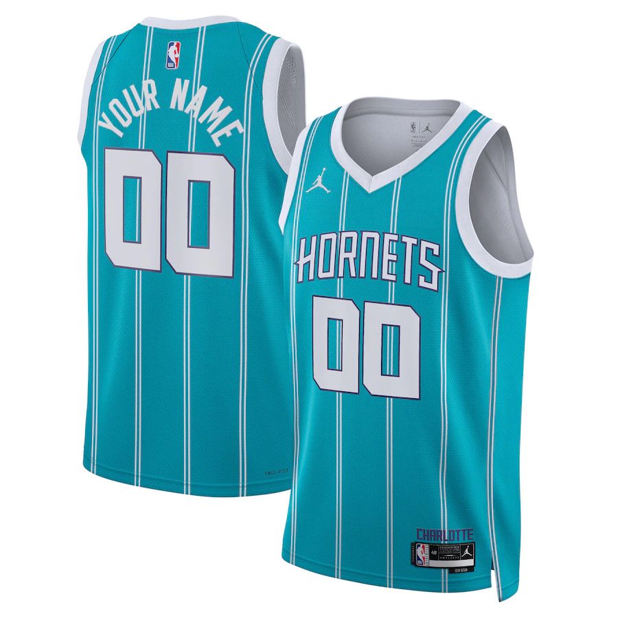 Men Charlotte Hornets Jordan Brand Teal Icon Edition 2022-23 Swingman Custom NBA Jersey